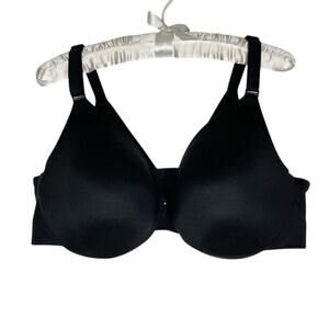 Cacique Lightly Lined Full Coverage Backsmoother Underwire Black Bra Size 44D